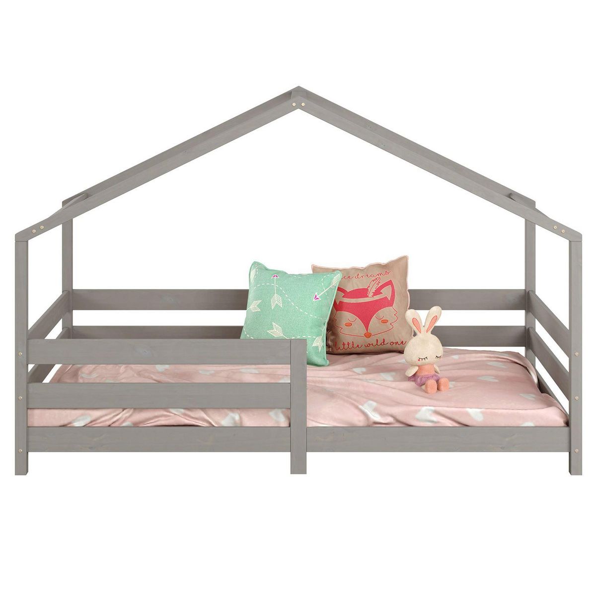 IDIMEX Lit cabane RENA 90 x 190 cm, en pin massif