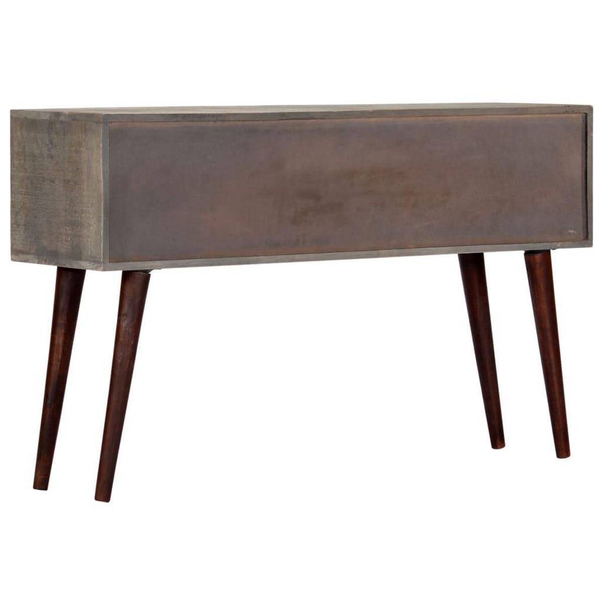 VIDAXL Table console Gris 120x35x75 cm Bois de manguier massif brut