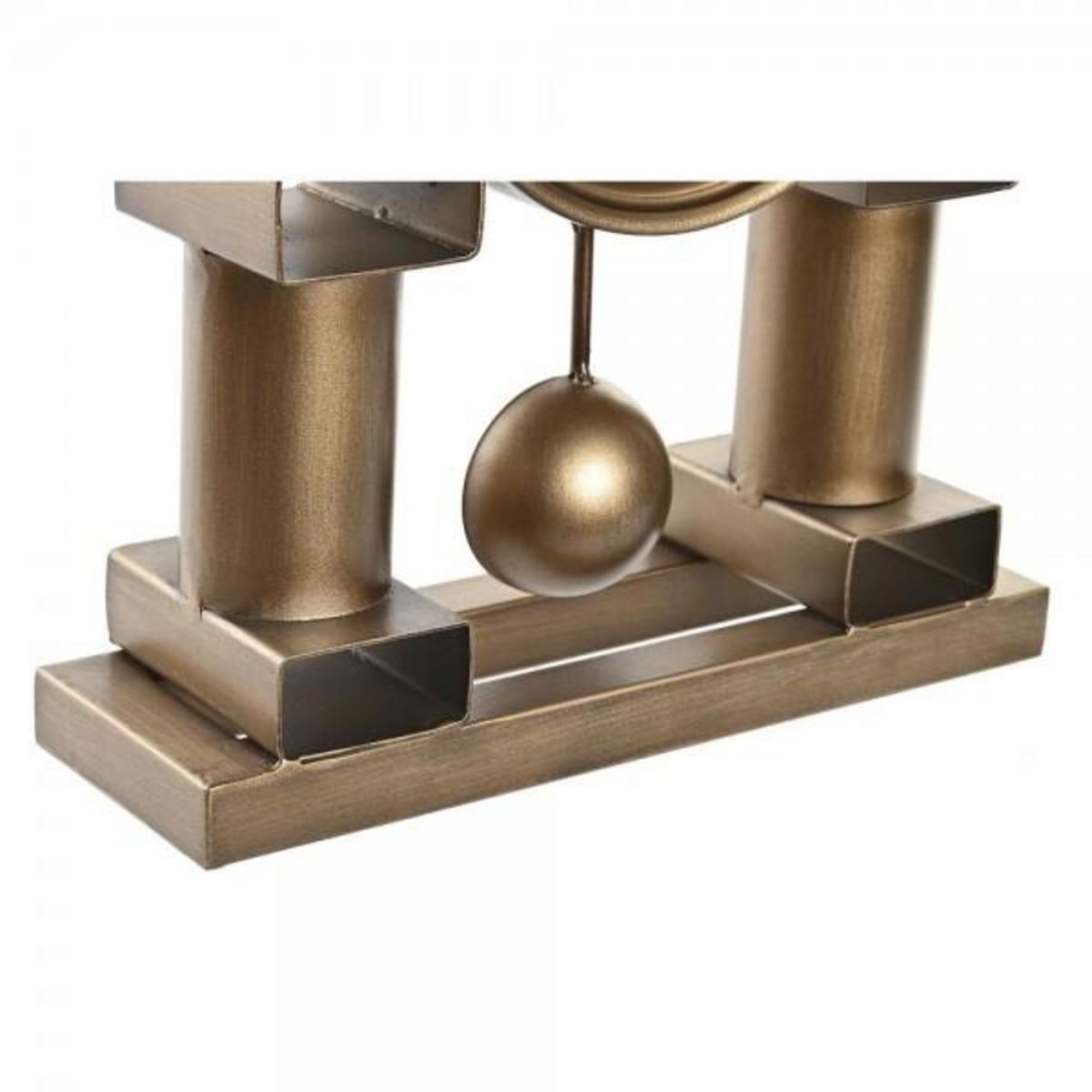 AAAAA Horloge de table DKD Home Decor 25 x 8 x 31 cm Verre Noir Doré Fer Traditionnel