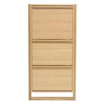 Paris Prix Meuble à Chaussures 3 Compartiments  NewEst  138cm Chêne