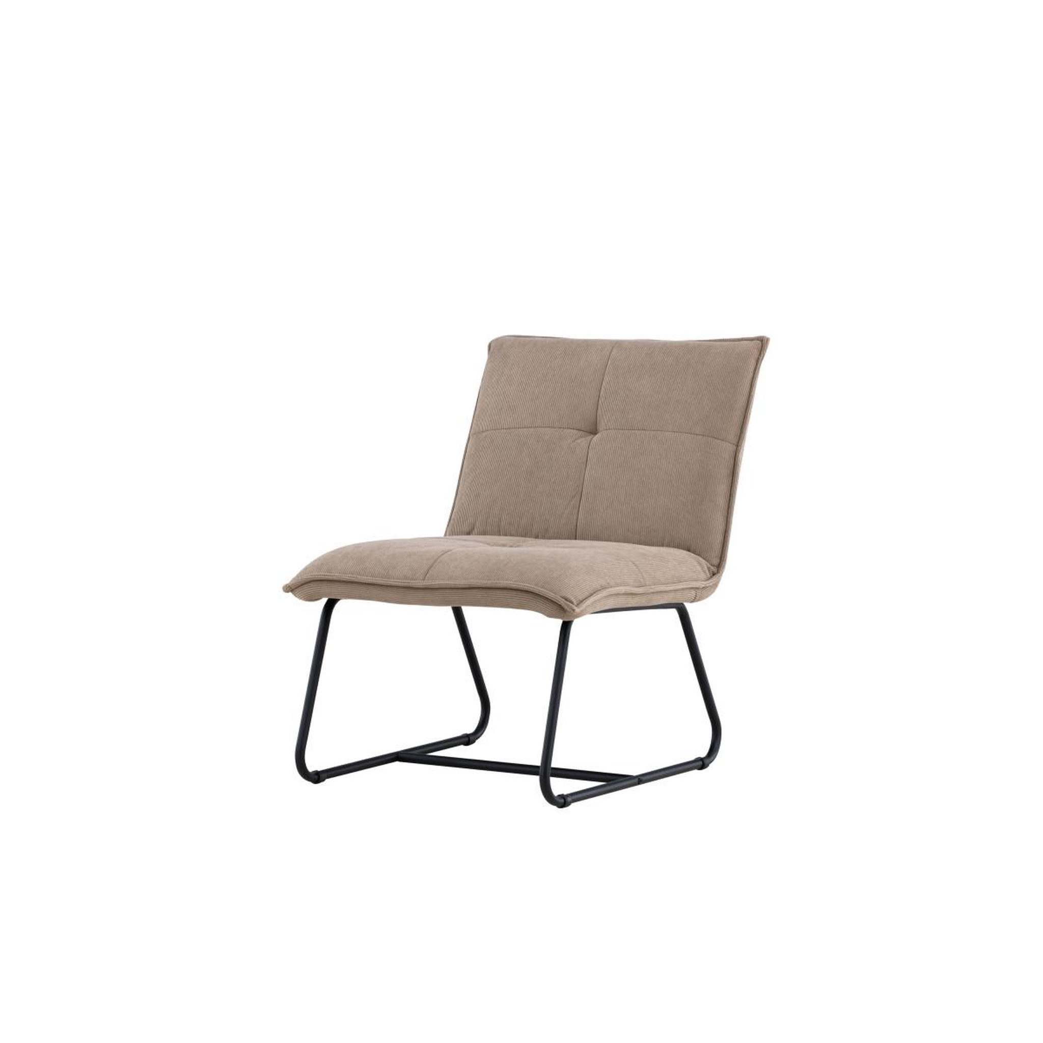 Voir la diapositive 5 : Paris Prix Fauteuil design en tissu côtelé  madison  79cm marron