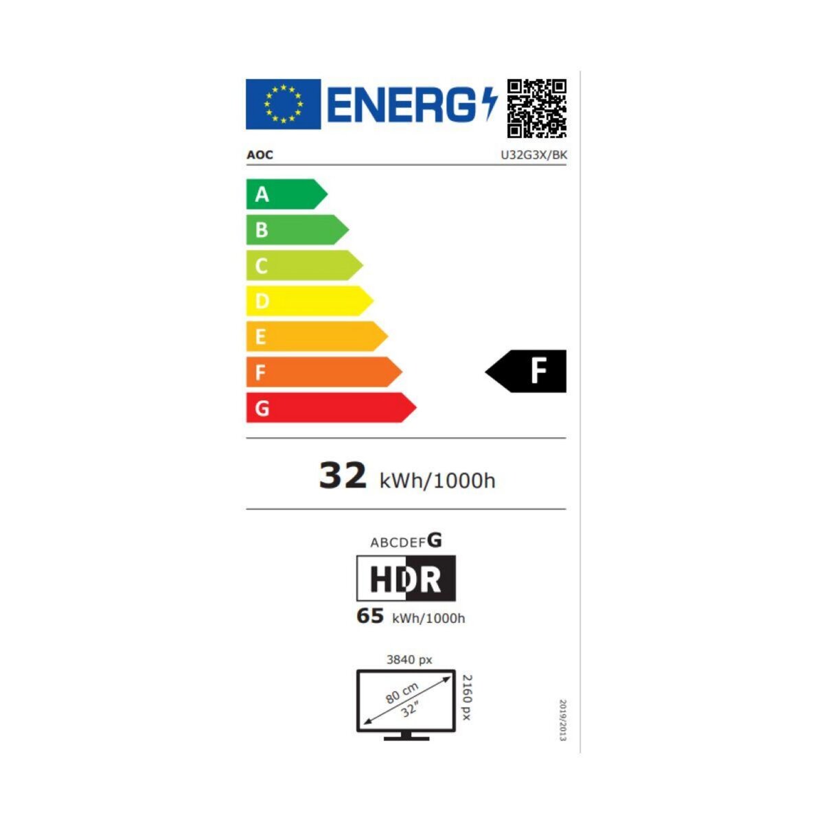 AOC Ecran PC 4K Gaming 32'' 4K 144 Hz
