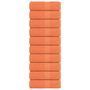 Voir la diapositive 1 : VIDAXL Serviettes de visage 10 pcs orange 30x30 cm 360 g m² 100% coton