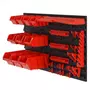 VIDAXL Ensemble d'etageres d'atelier 35 pcs Rouge et noir 77x39 cm PP