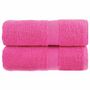 Voir la diapositive 1 : VIDAXL Serviettes de visage de qualité supérieure SOLUND 2 pcs rose