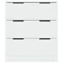 Voir la diapositive 5 : VIDAXL Buffet Blanc 60x30x70 cm Bois d'ingenierie