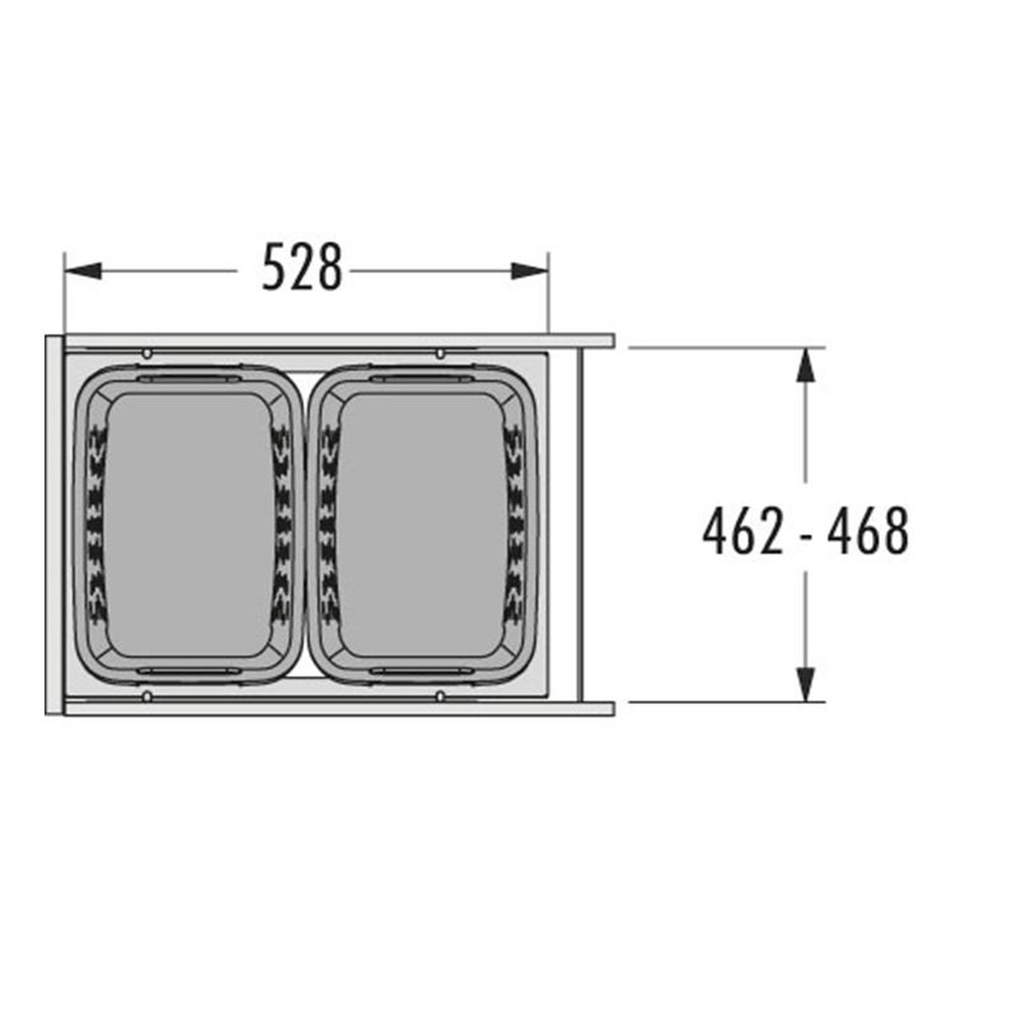 Voir la diapositive 6 : HAILO Double panier à linge encastrable 66l hailo laundry carrier 500