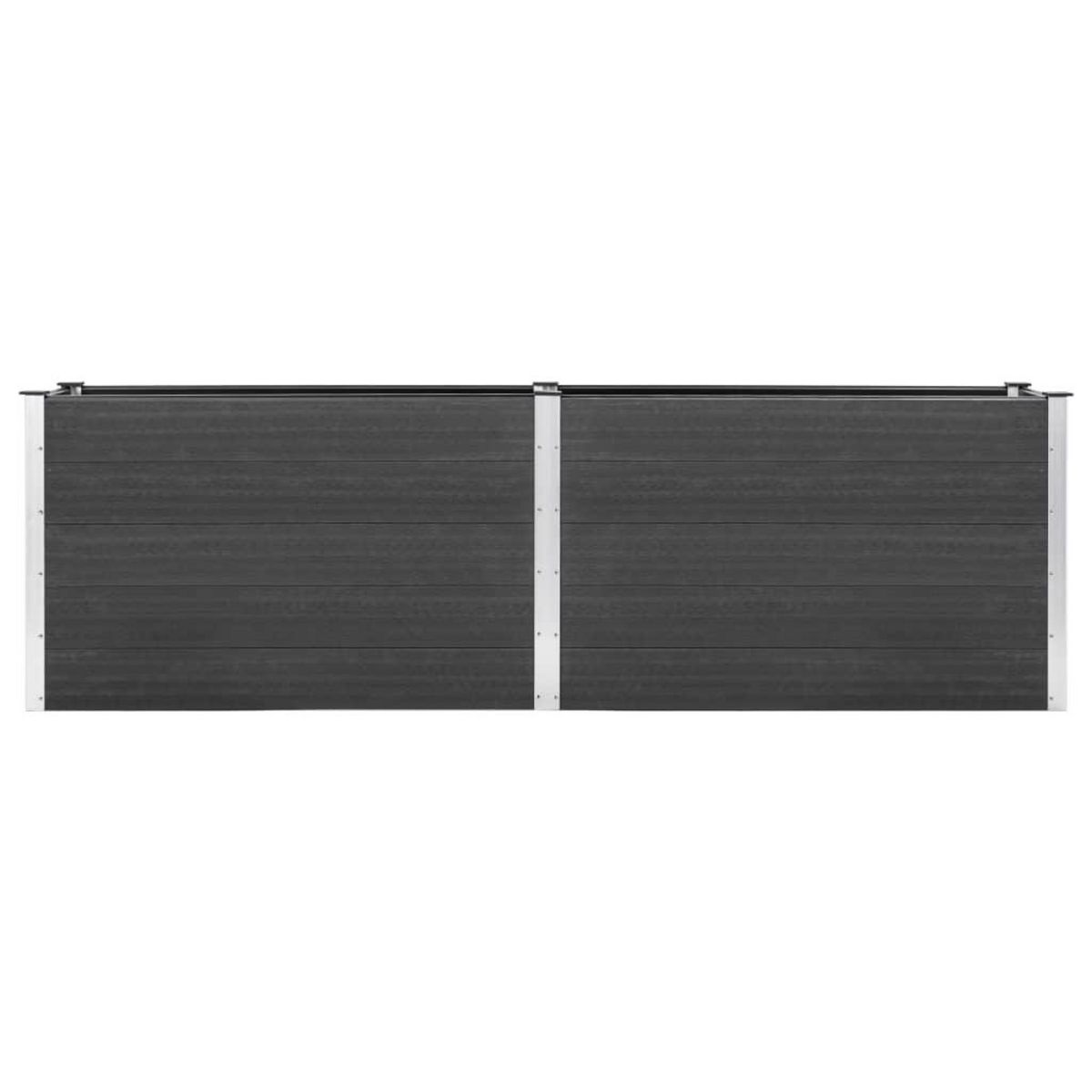 VIDAXL Lit sureleve de jardin 200x100x91 cm WPC Gris