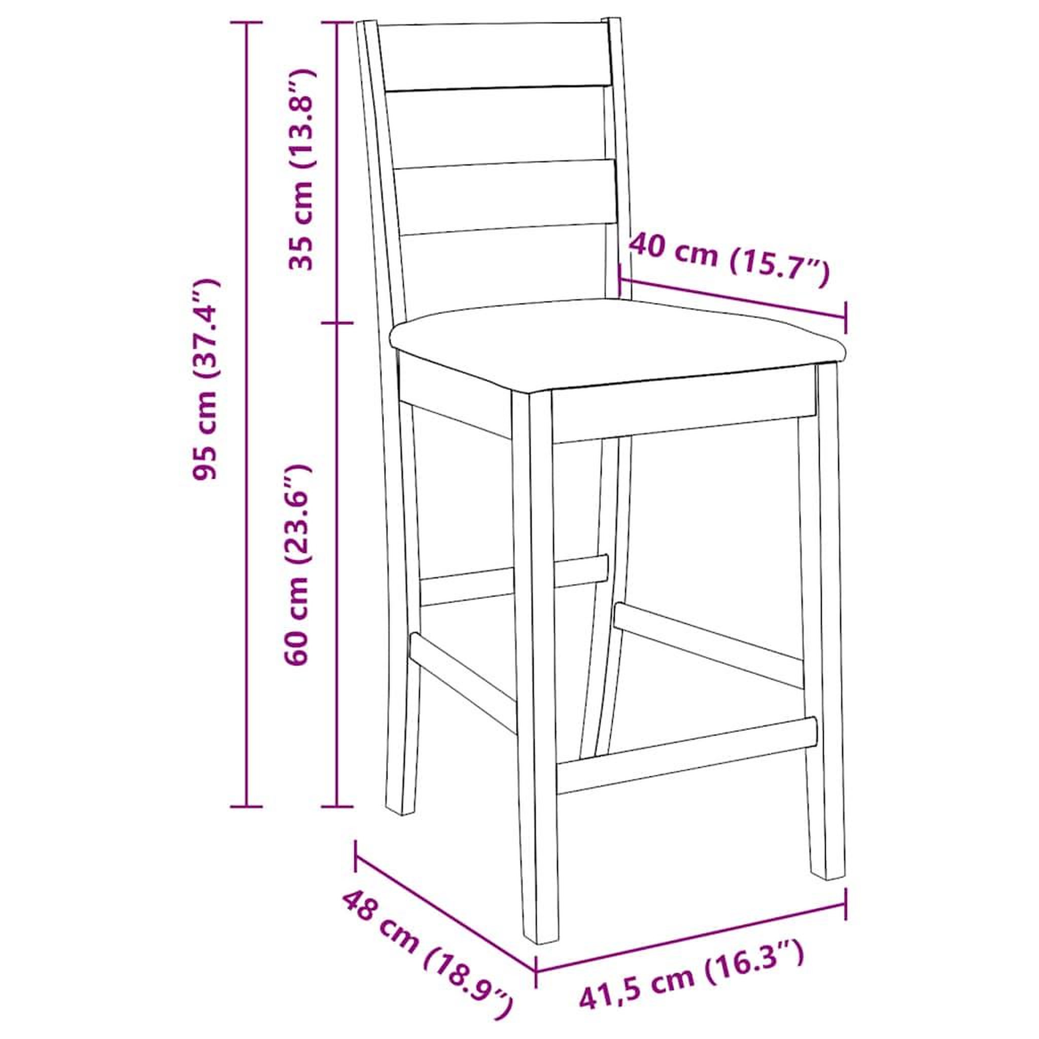 Voir la diapositive 6 : VIDAXL Tabourets de bar avec coussins 2 pcs blanc bois massif d'hevea