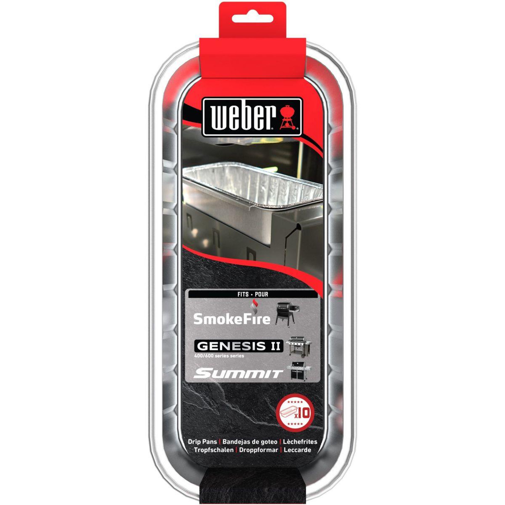 Voir la diapositive 3 : Weber Barquette aluminium barquette x10 pour smokefire_summit