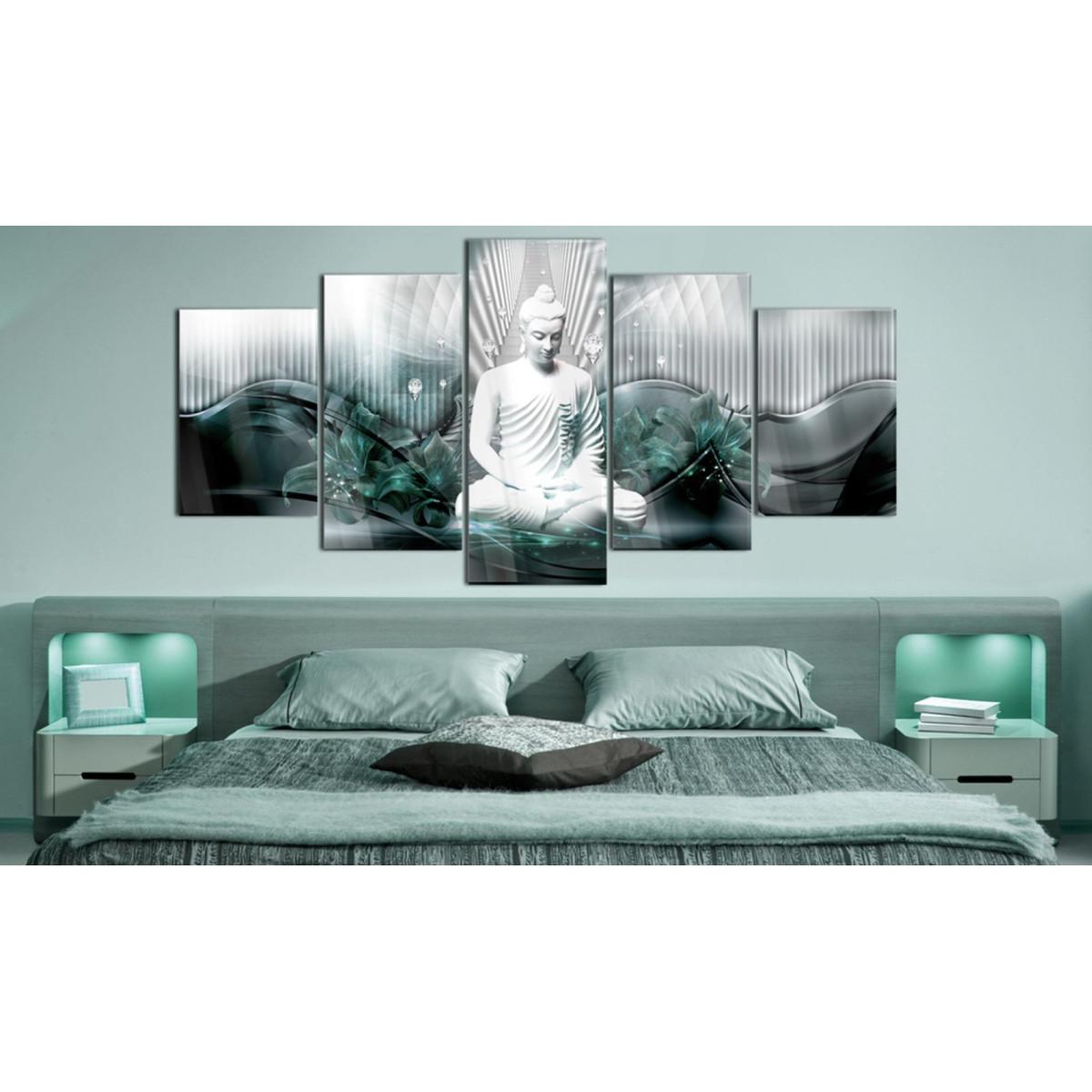 Voir la diapositive 2 : Paris Prix Tableau sur verre acrylique  azure meditation