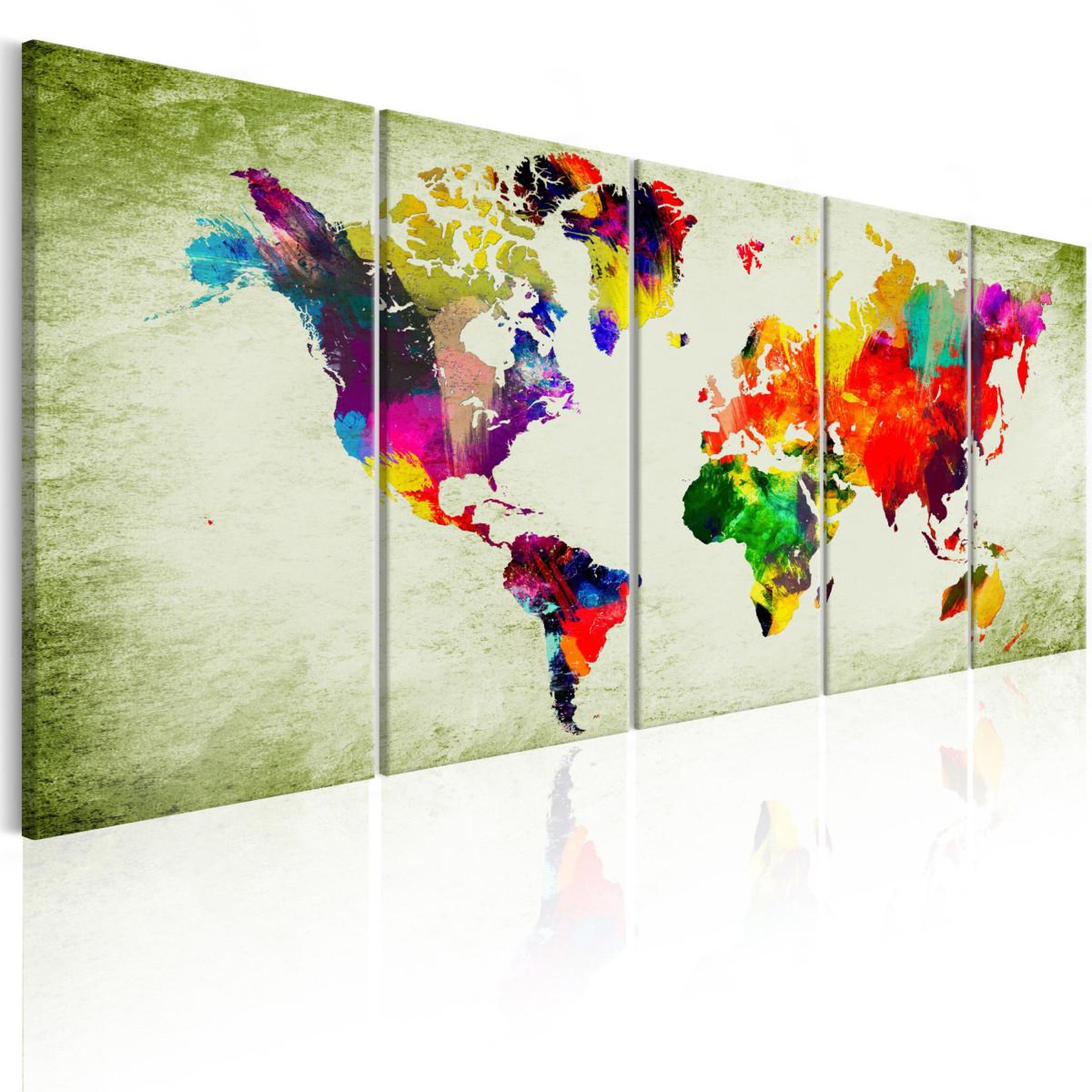 Paris Prix Tableau imprimé  colourful continents. Coloris disponibles : Multicolore