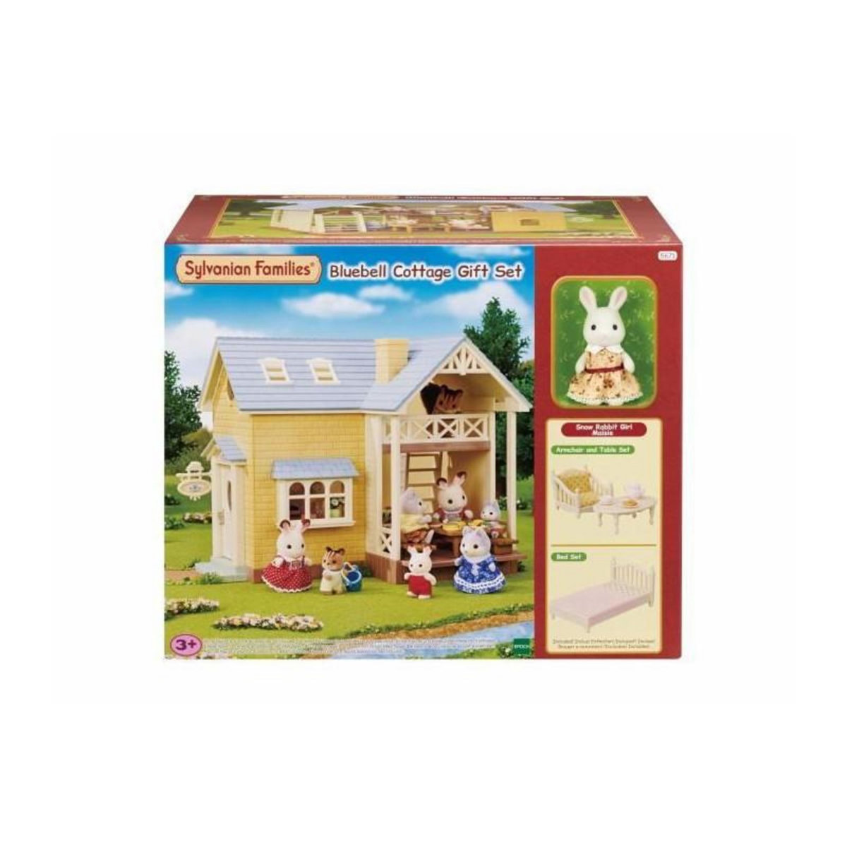 Sylvanian Families Coffret Le cottage au toit bleu - SYLVANIAN FAMILIES - 5671 - Pour Enfant de 5 ans et plus - Mobilier inclus