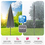 Voir la diapositive 5 : tectake Parasol VANESSA 200 x 125 cm réglable en hauteur et inclinable