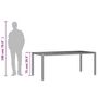 Voir la diapositive 6 : VIDAXL Table de jardin et dessus en bois d'acacia gris resine tressee