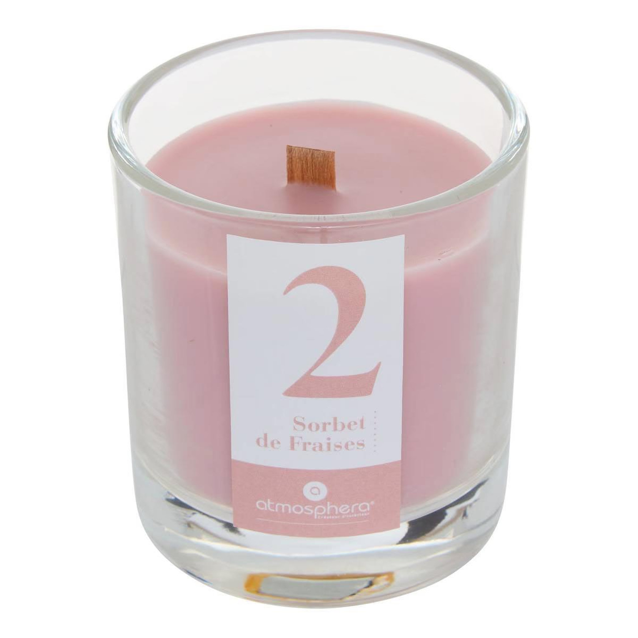 ATMOSPHERA Bougie parfumée en verre  numia  180g sorbet de fraises