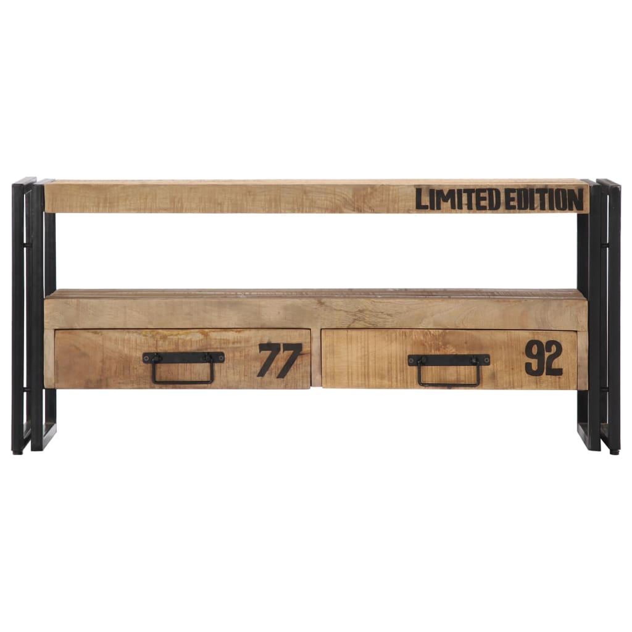 Voir la diapositive 2 : VIDAXL Meuble TV 100x30x45 cm Bois de manguier massif