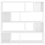 Voir la diapositive 5 : VIDAXL Bibliotheque/Separateur de piece Blanc brillant 105x24x102 cm