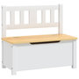 Voir la diapositive 2 : VIDAXL Banc de rangement pour enfants Blanc et beige 60x30x55 cm MDF