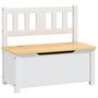 Voir la diapositive 2 : VIDAXL Banc de rangement pour enfants Blanc et beige 60x30x55 cm MDF