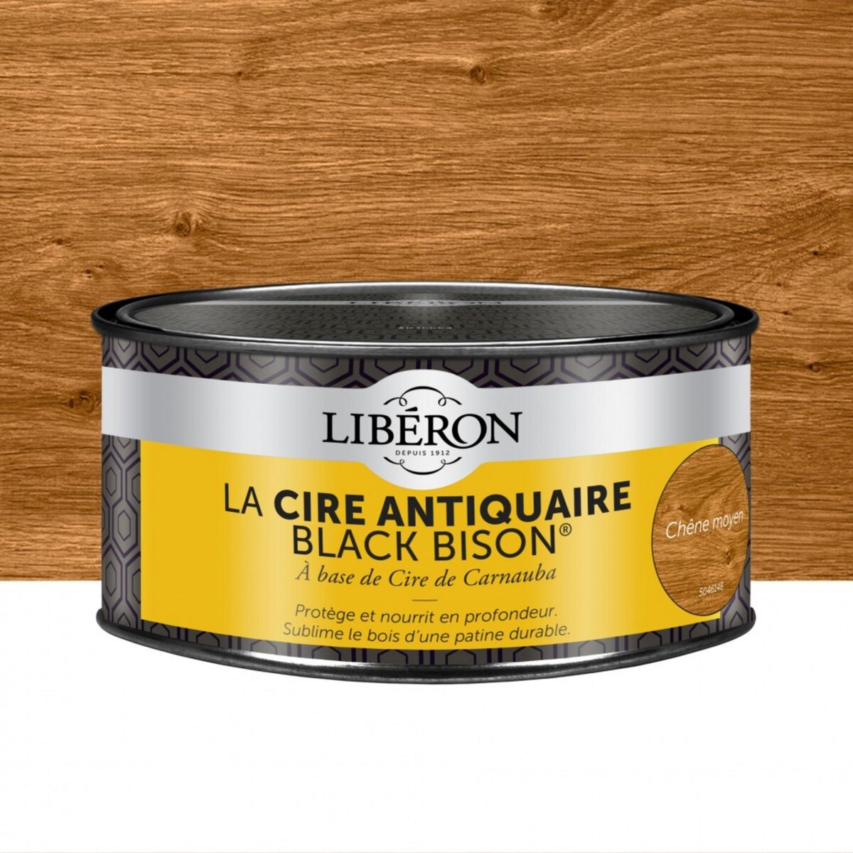 Liberon Cire en pâte meuble et objets Antiquaire black bison® LIBERON,  chêne moyen 0.5 l pas cher 