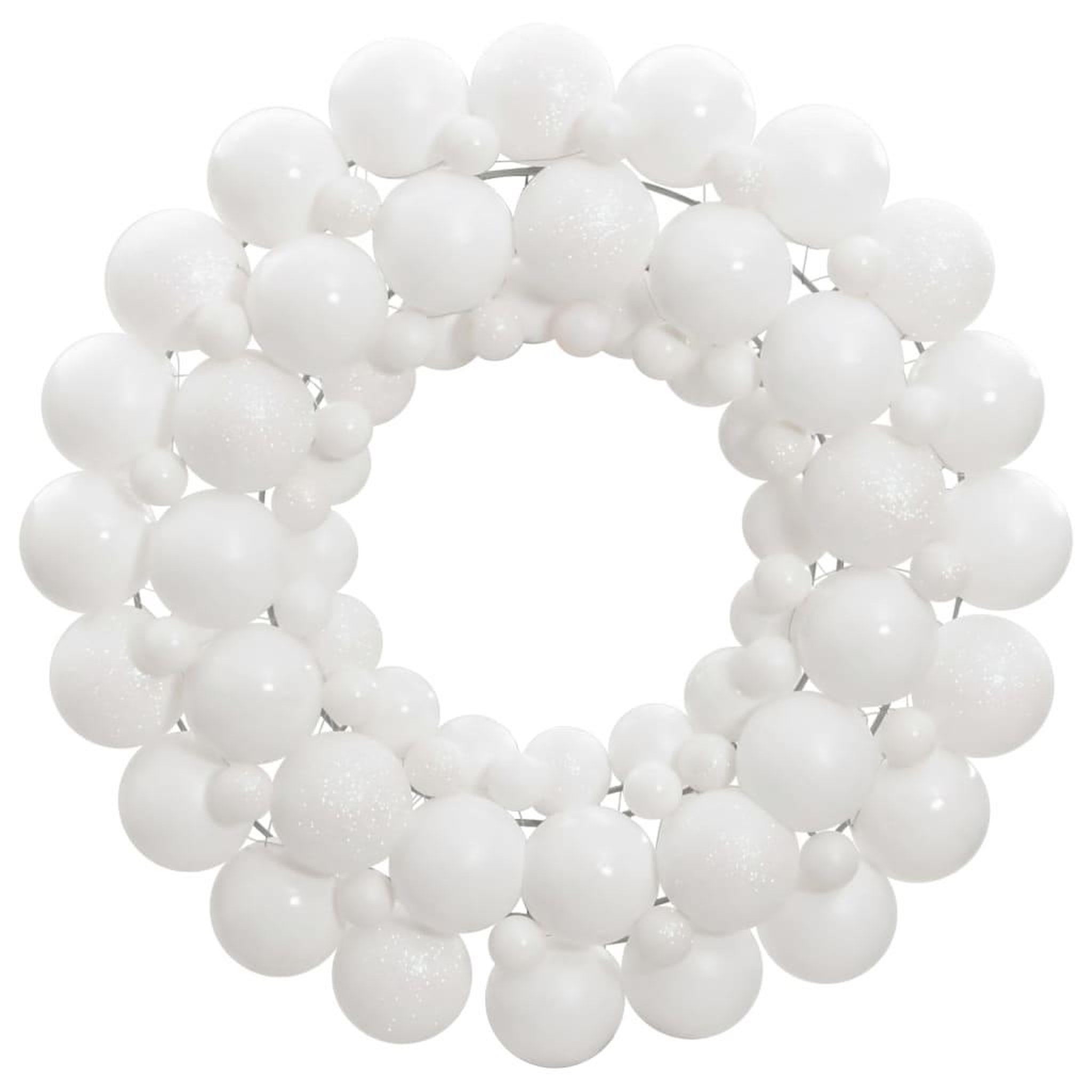 VIDAXL Couronne de Noël blanc 45 cm polystyrene