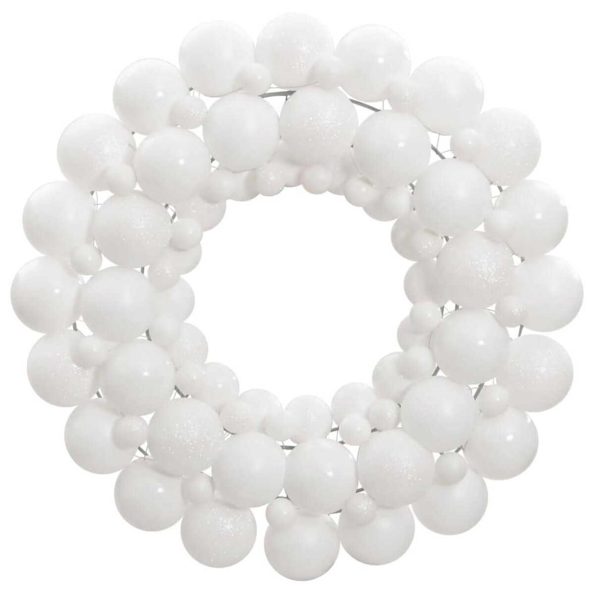 VIDAXL Couronne de Noël blanc 45 cm polystyrene