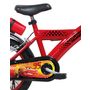 Voir la diapositive 3 : Disney Cars Vélo enfant - Modèle 14'' Cars pour enfant de 95/110 cm avec stabilisateurs - Plaque décorative avant - Porte bidon - 2 freins et pneus gonflables