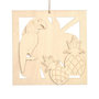 Voir la diapositive 1 : Paris Prix Décoration en Bois  Ananas & Perroquet  15cm Naturel
