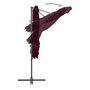 VIDAXL Parasol deporte avec mat en acier Rouge bordeaux 250x250 cm