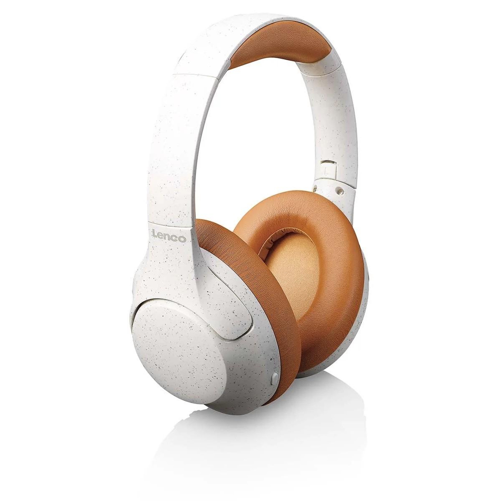 Voir la diapositive 2 : Lenco Casque sans fil Bluetooth 5.3 ANC 40 mm jusqu'à 60h faible latence Micro mains libres Musique Blanc Gris Marron