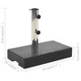Voir la diapositive 6 : VIDAXL Socle de parasol rectangulaire Granite 25 kg Noir