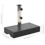 Voir la diapositive 6 : VIDAXL Socle de parasol rectangulaire Granite 25 kg Noir