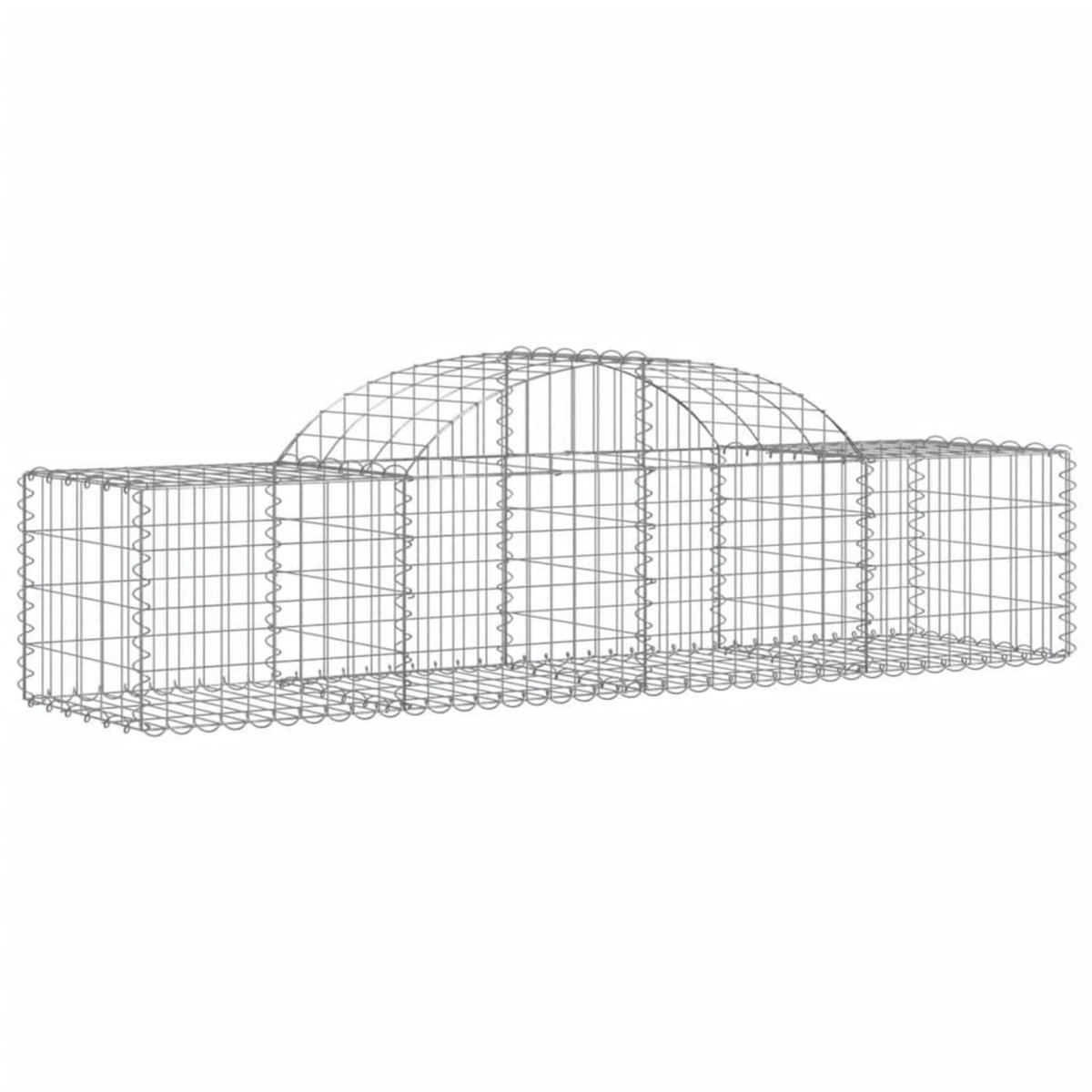 VIDAXL Paniers a gabions arques 12 pcs 200x50x40/60 cm fer galvanise