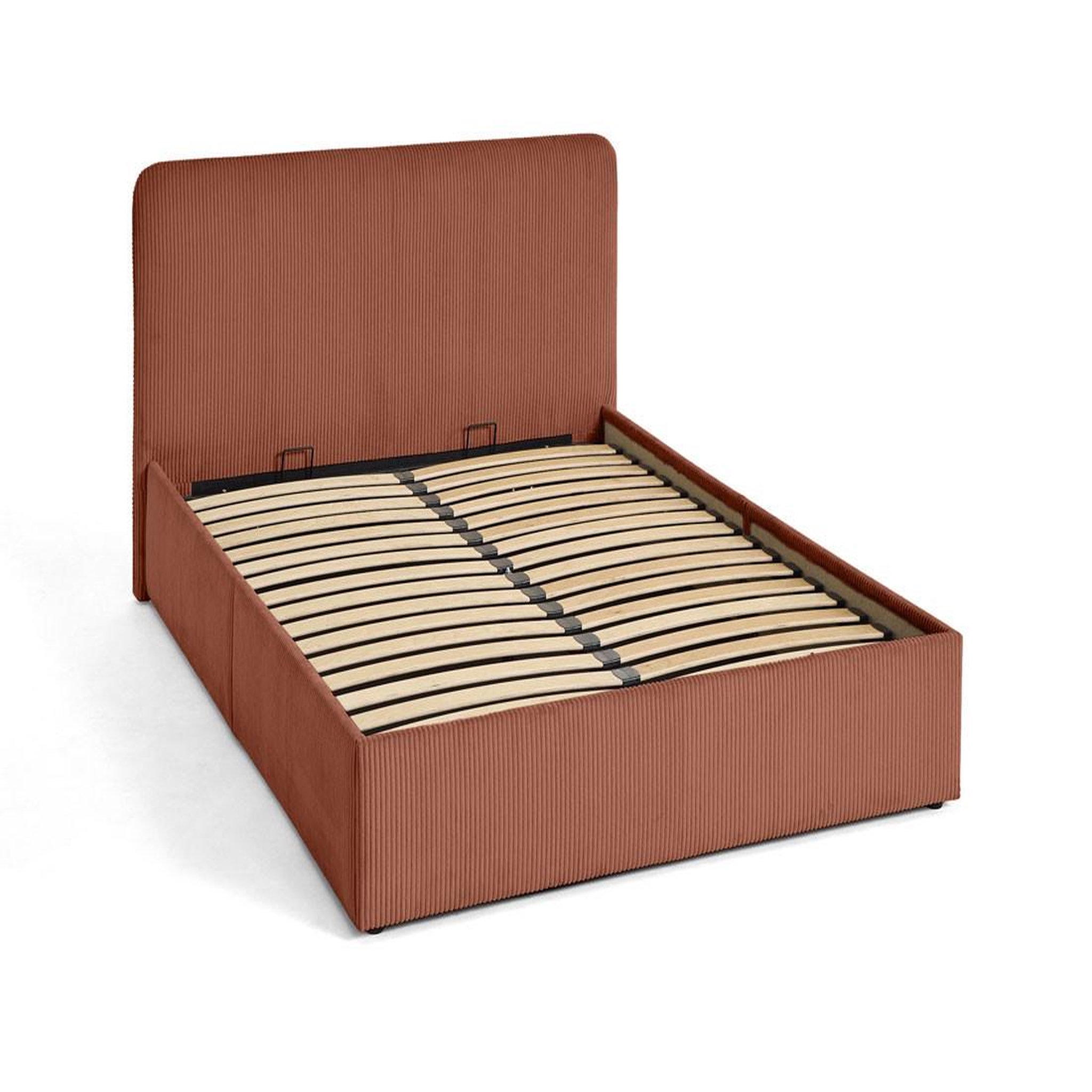 Voir la diapositive 5 : BEST MOBILIER Goyave - lit coffre - 140x190 - en velours côtelé - sommier inclus