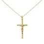 L'ATELIER D'AZUR Collier - Médaille Christ sur la Croix Or 18 Carats 750/000 Jaune - Chaine Dorée