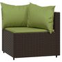 Voir la diapositive 4 : VIDAXL Salon de jardin 4 pcs avec coussins Marron Resine tressee