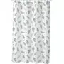 GUY LEVASSEUR Rideau de douche imprimé en polyester blanc GARDEN