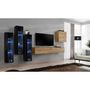 Voir la diapositive 2 : Paris Prix Ensemble Meuble TV  Switch Lamel XIII  330cm Naturel & Noir