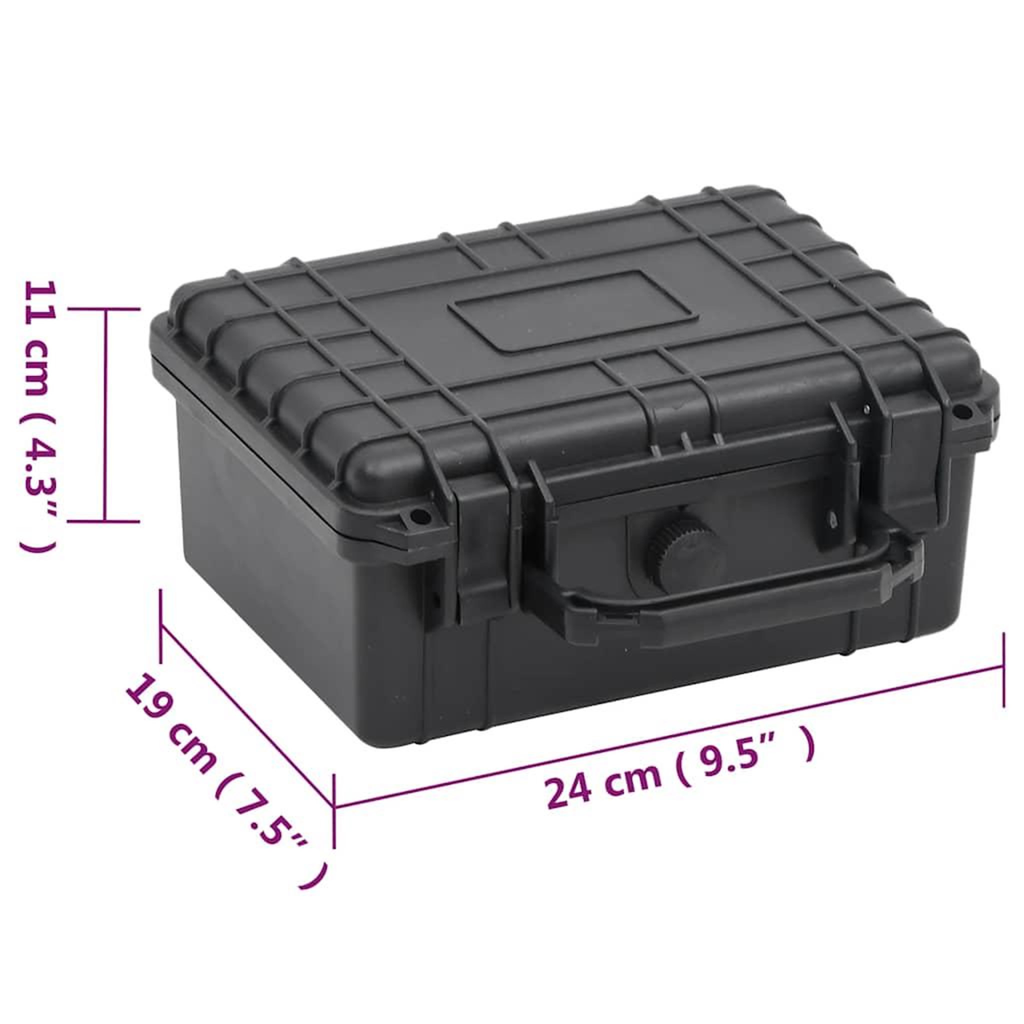 Voir la diapositive 6 : VIDAXL Valise de vol portable noir 24x19x11 cm pp