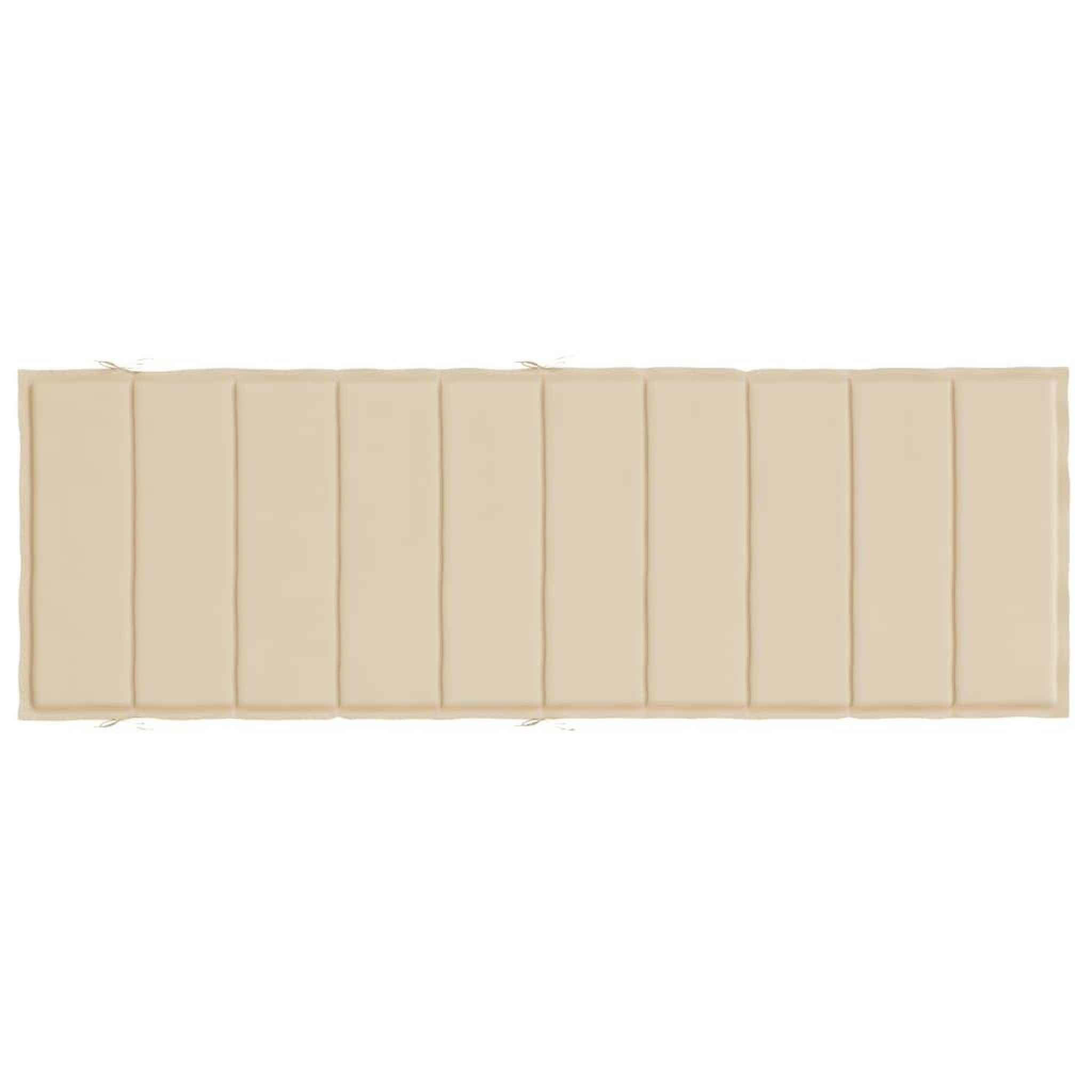 Voir la diapositive 5 : VIDAXL Coussin de chaise longue beige 186x58x3 cm tissu oxford