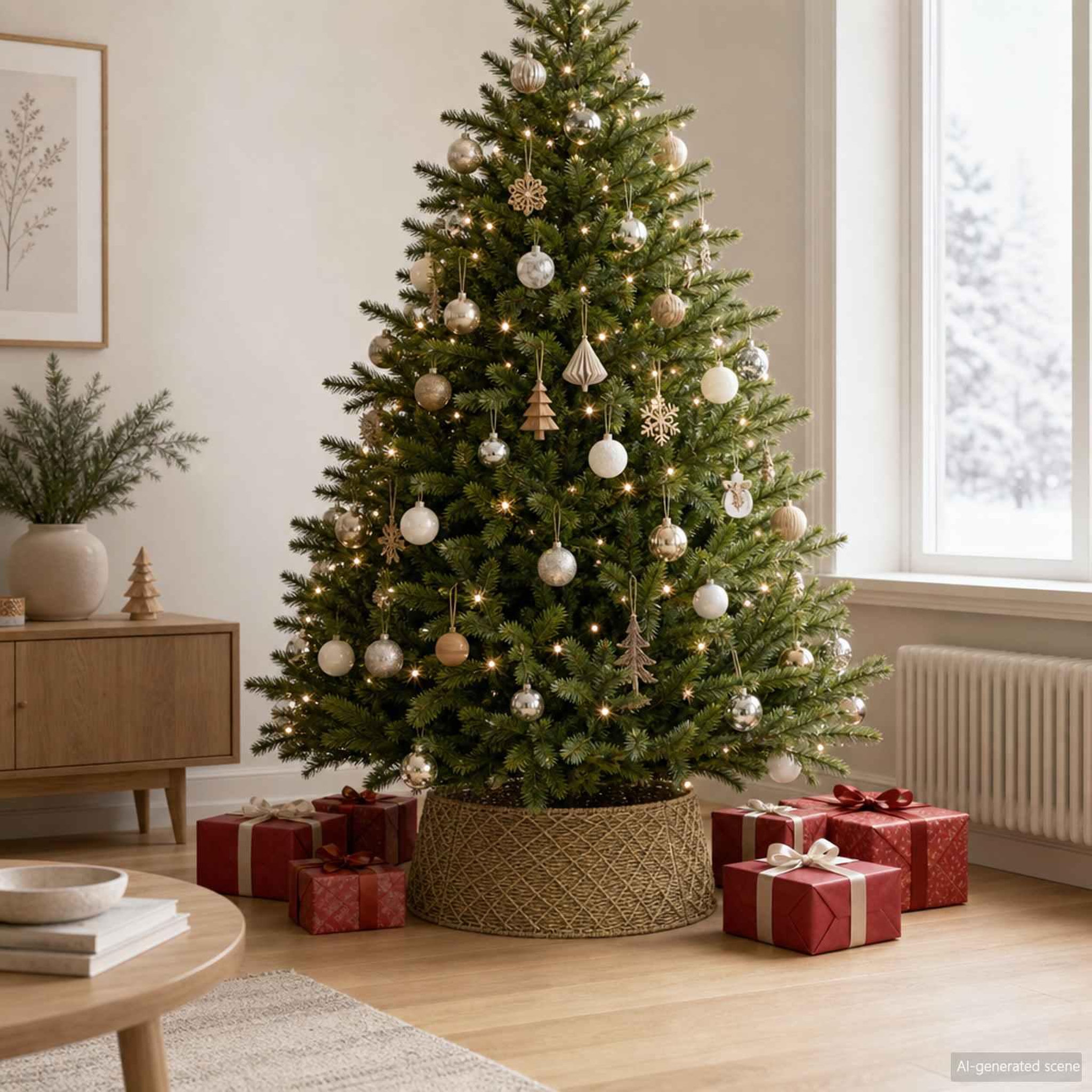 Voir la diapositive 2 : VIDAXL Collier de sapin de Noël Rond Naturel Diam. 75 x 25 cm