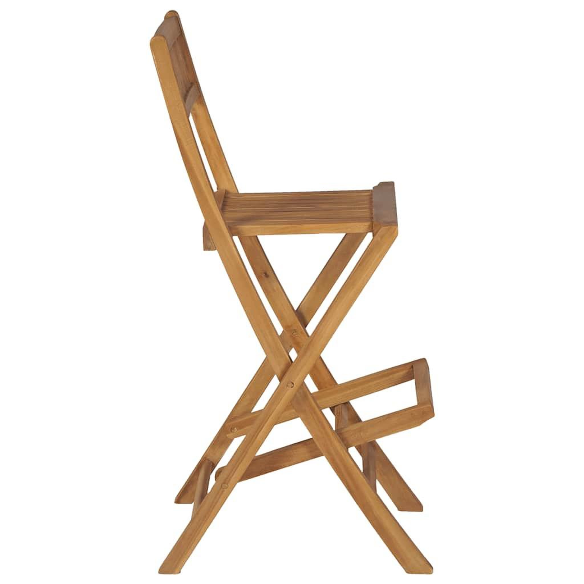 Voir la diapositive 3 : VIDAXL Tabourets pliables de bar d'exterieur lot de 2 bois teck solide