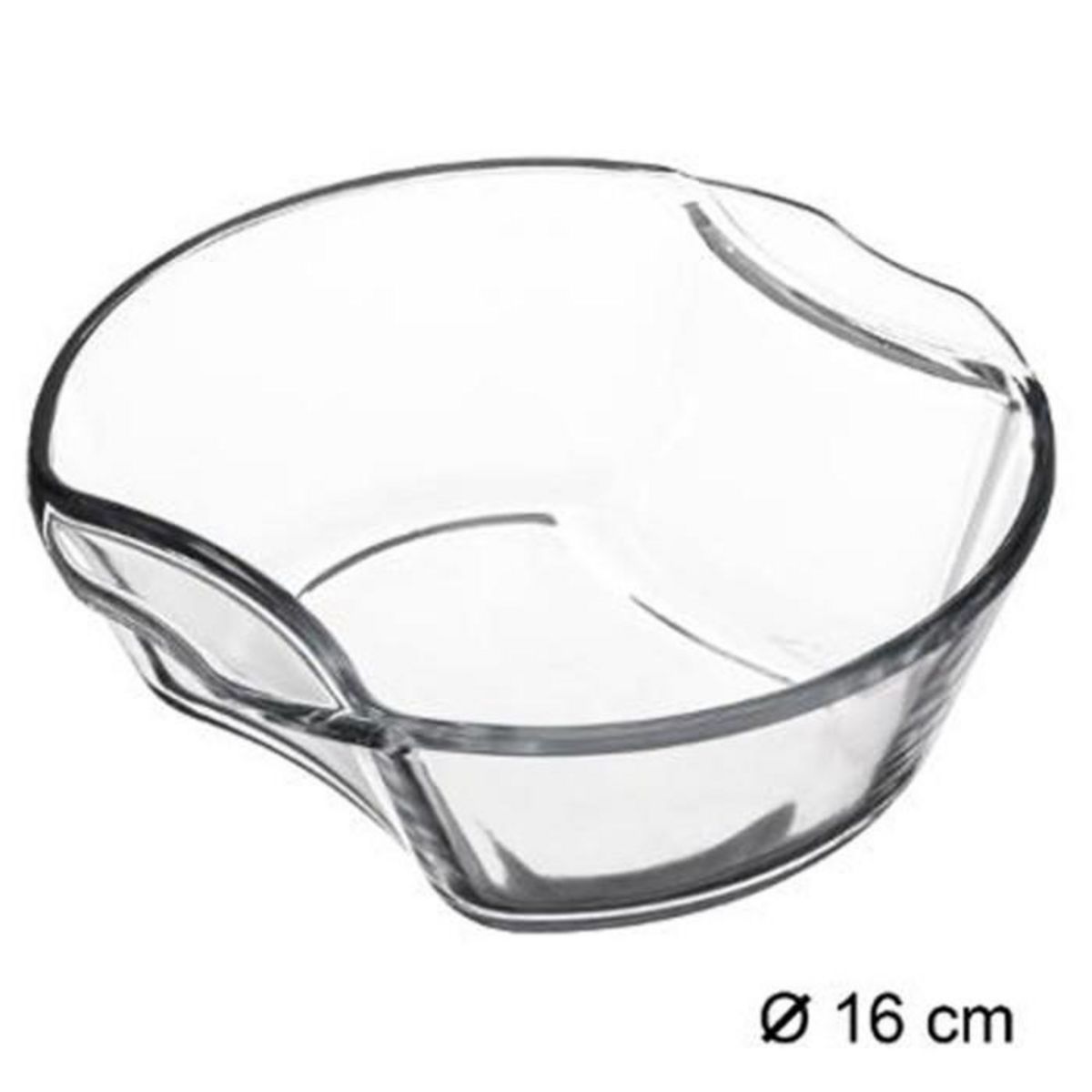 FIVE Lot de 6 Mini-Plats Ronds en Verre 16cm Transparent