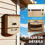 Voir la diapositive 6 : PAWHUT Lot de 3 nichoirs chauve-souris plateforme et 2 chambres bois marron