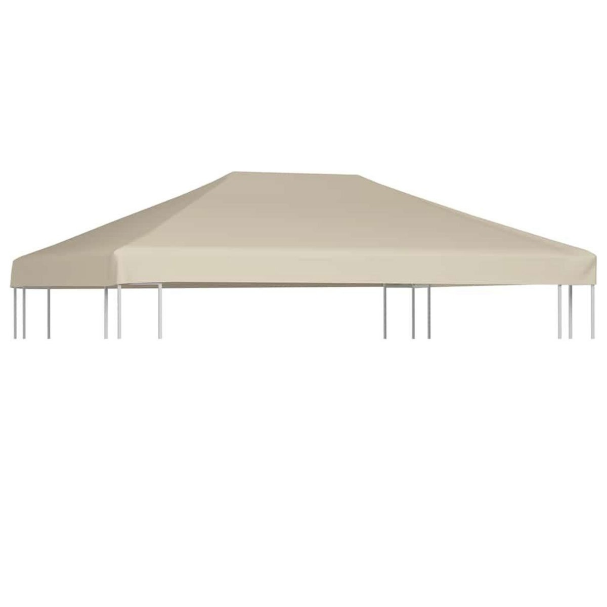 VIDAXL Couverture de dessus de belvedere 310 g / m^2 4x3 m Beige