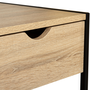 Voir la diapositive 6 : ID MARKET Lot de 2 tables de chevet DETROIT 1 tiroir avec tablette bois et métal noir design industriel