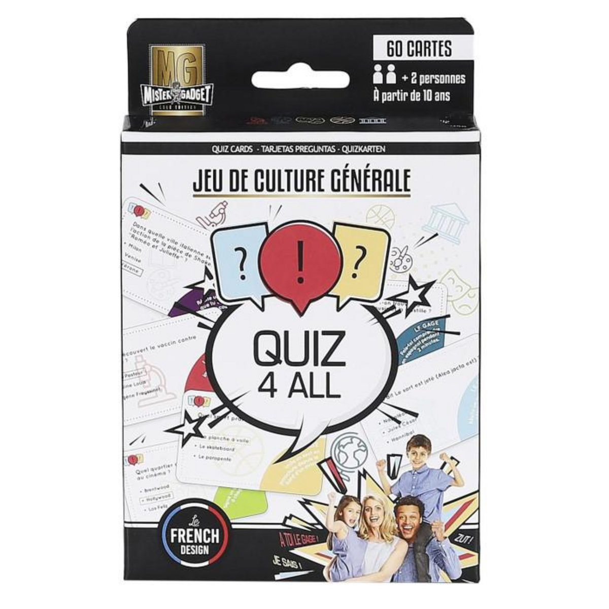 Paris Prix Jeu de 60 Cartes  Quizz  8cm Multicolore