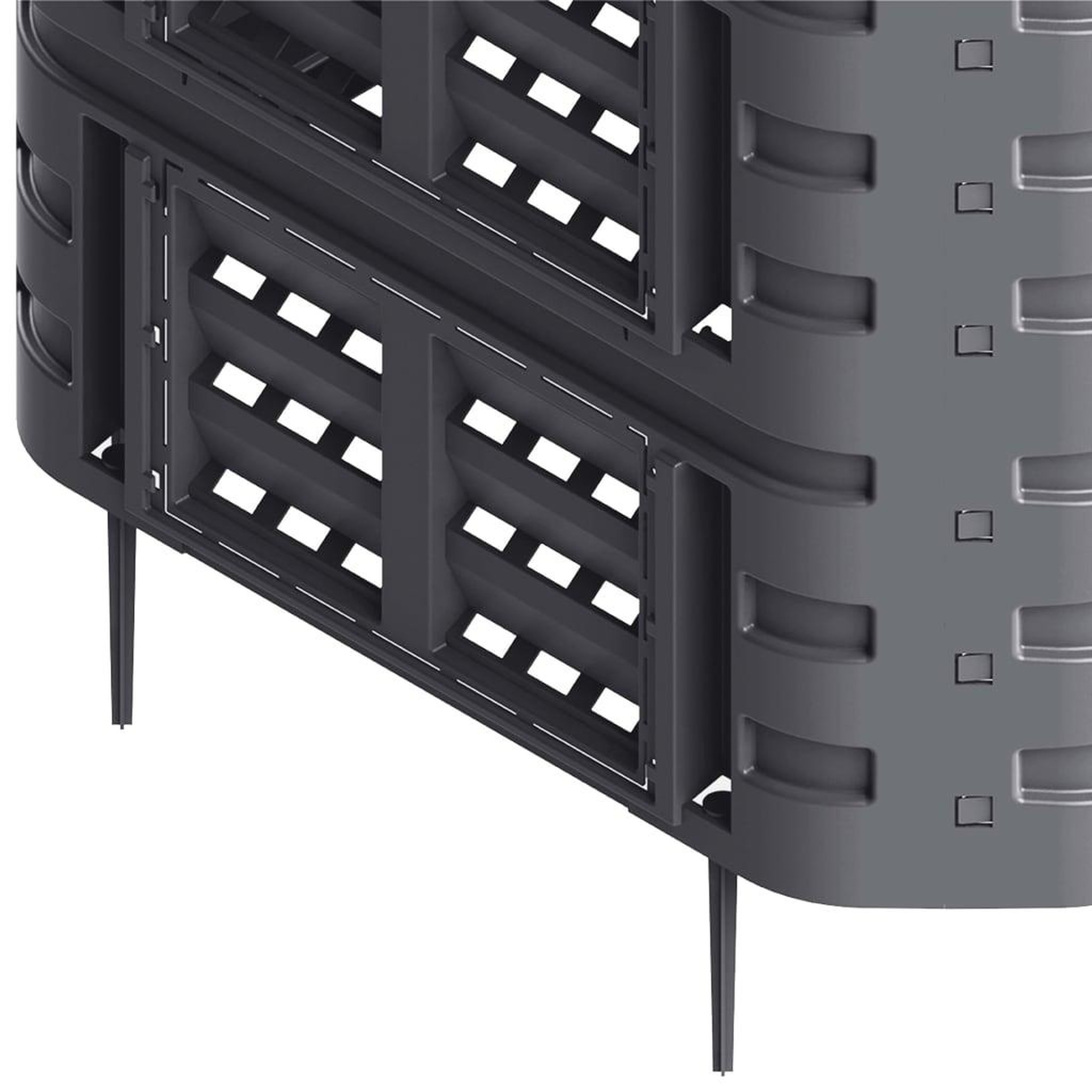 Voir la diapositive 5 : VIDAXL Composteur de jardin Noir 93,3x93,3x146 cm 1000 L