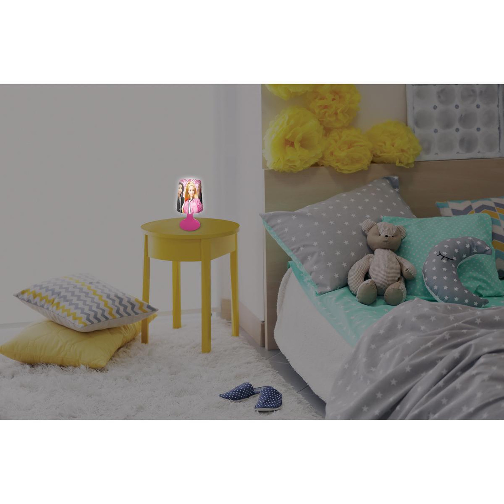 Voir la diapositive 5 : Lexibook Mini lampe de chevet veilleuse sans fil Barbie